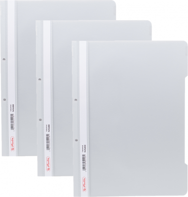 Dosar sina A4 PP, perforat gri, Herlitz, 50 buc/set
