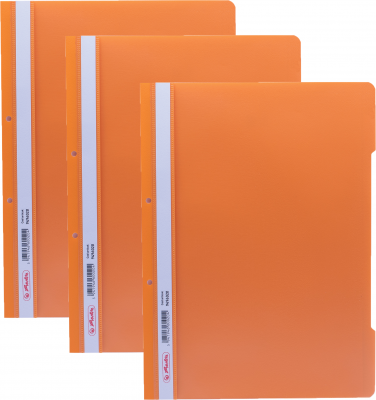 Dosar sina A4 PP, perforat portocaliu, Herlitz, 50 buc/set
