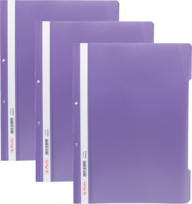 Dosar sina A4 PP, perforat mov, Herlitz, 50 buc/set