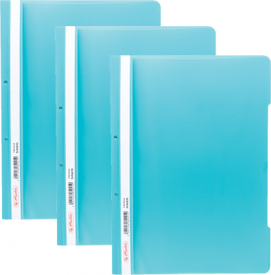 Dosar sina A4 PP, perforat turquoise, Herlitz, 50 buc/set