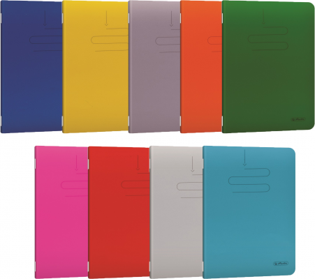 Caiet A5 48 file, coperta PP, dictando, colturi rotunjite, diverse culori