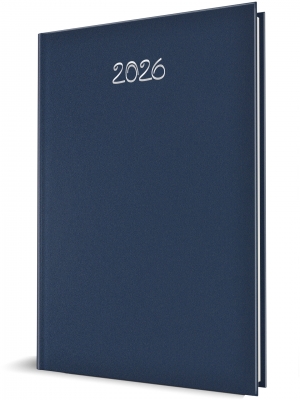 Agenda Herlitz datata saptamanala 2026, A4, 128 pagini, coperta buretata, culoare albastru