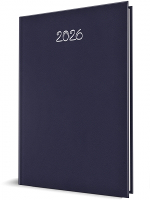 Agenda Herlitz datata saptamanala 2026, A4, 128 pagini, coperta buretata, culoare albastru inchis