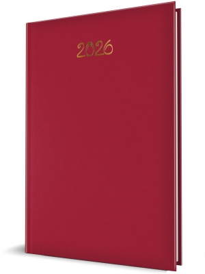 Agenda Herlitz datata saptamanala 2026, A4, 128 pagini, coperta buretata, culoare rosu