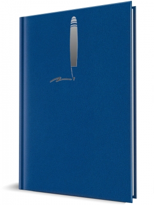 Agenda Herlitz nedatata A5, 224 pagini, coperta buretata, personalizabila, Balacron, culoare albastru deschis