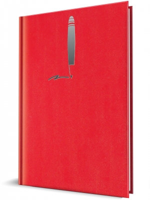 Agenda Herlitz nedatata A5, 224 pagini, coperta buretata, personalizabila, Paros, culoare rosu