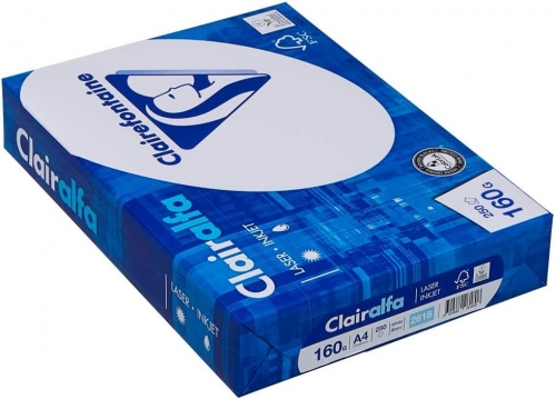 Hartie copiator A4, 160 g/mp, Clairefontaine Clairalfa, 250 coli/top