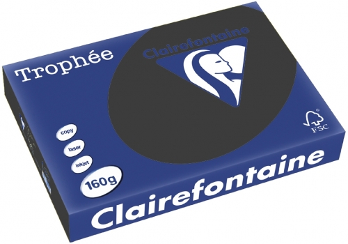 Hartie copiator A4, 160 g/mp, Clairefontaine Trophee Intenses, diverse culori, 250 coli/top