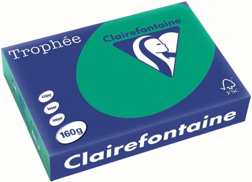Hartie copiator A4, 160 g/mp, Clairefontaine Trophee Intenses, diverse culori, 250 coli/top