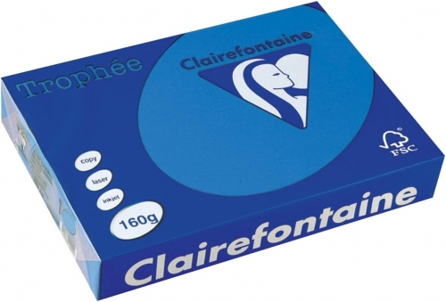 Hartie copiator A4, 160 g/mp, Clairefontaine Trophee Intenses, diverse culori, 250 coli/top