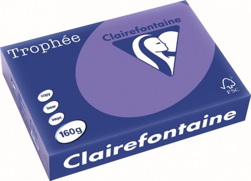 Hartie copiator A4, 160 g/mp, Clairefontaine Trophee Intenses, diverse culori, 250 coli/top