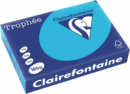 Hartie copiator A4, 160 g/mp, Clairefontaine Trophee Intenses, diverse culori, 250 coli/top
