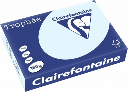 Hartie copiator A4, 160 g/mp, Clairefontaine Trophee Pastel, diverse culori, 250 coli/top