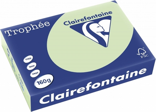 Hartie copiator A4, 160 g/mp, Clairefontaine Trophee Pastel, diverse culori, 250 coli/top