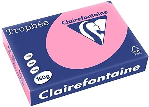 Hartie copiator A4, 160 g/mp, Clairefontaine Trophee Pastel, diverse culori, 250 coli/top