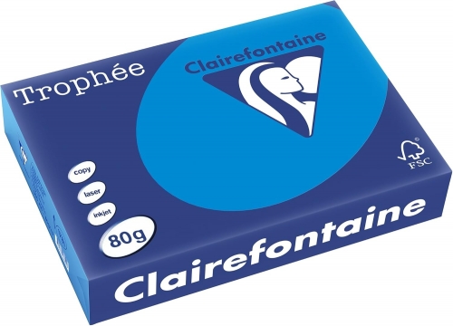 Hartie copiator A4, 80 g/mp, Clairefontaine Trophee Intenses, 500 coli/top, diverse culori