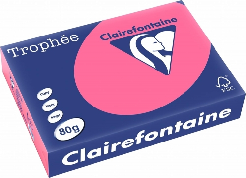 Hartie copiator A4, 80 g/mp, Clairefontaine Trophee Intenses, 500 coli/top, diverse culori