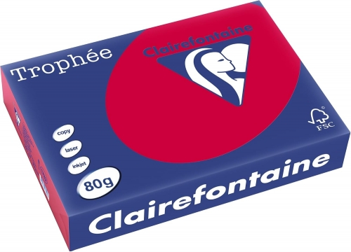 Hartie copiator A4, 80 g/mp, Clairefontaine Trophee Intenses, 500 coli/top, diverse culori