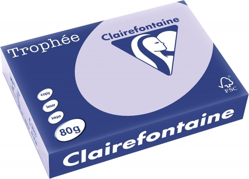 Hartie copiator A4, 80 g/mp, Clairefontaine Trophee Pastel, diverse culori, 500 coli/top