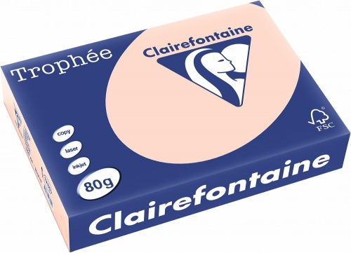 Hartie copiator A4, 80 g/mp, Clairefontaine Trophee Pastel, diverse culori, 500 coli/top