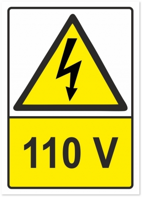 Indicator avertizare 110V, 148x210mm