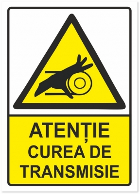 Indicator Atentie curea de transmisie, 148x210mm