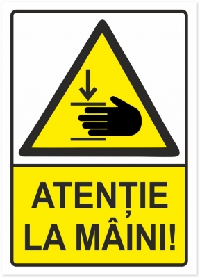 Indicator Atentie la maini, 105x148mm