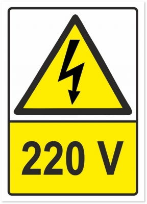 Indicator Avertizare 220V, 105x148mm
