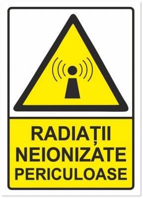 Indicator Radiatii neionizate periculoase, 105x148mm