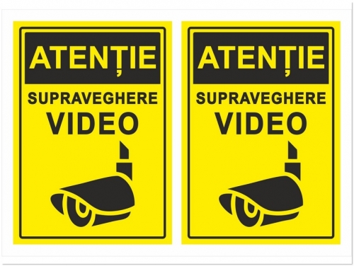 Indicator Supraveghere video, 210x297mm