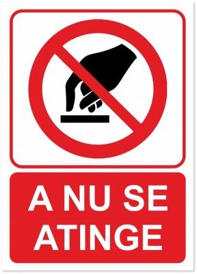 Indicator A nu se atinge, 148x210mm