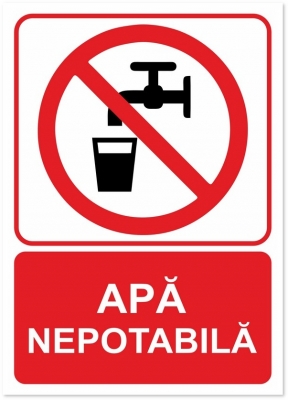 Indicator Apa nepotabila, 148x210mm