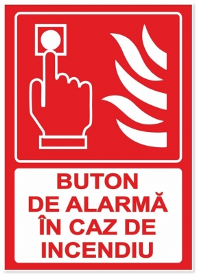 Indicator Buton de alarma in caz de incendiu, 148x210mm