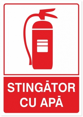 Indicator Stingator cu apa, 148x210mm