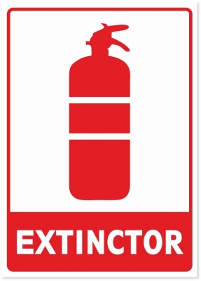 Indicator Extinctor, 105x148mm