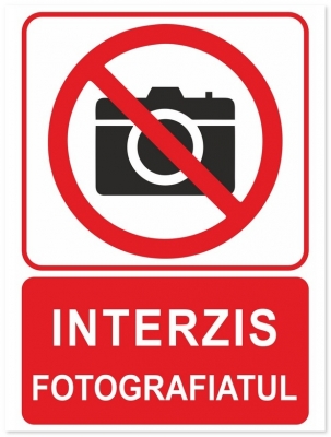 Indicator Interzis fotografiatul, 105x148mm
