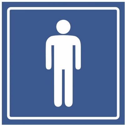 Indicator Informare WC barbati PVC, 95x95mm