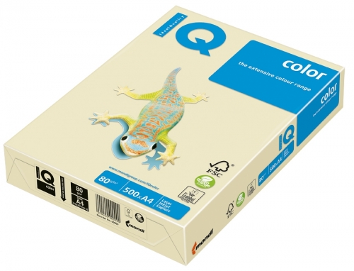 Hartie IQ Color Pastel Mondi A4 vanilla, 80 g/mp, 500 coli/top