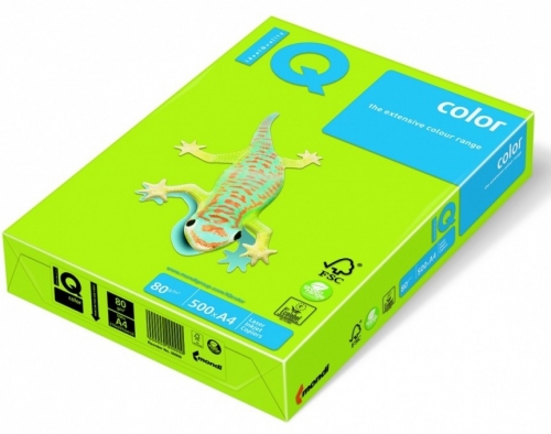 Hartie copiator IQ color intens A4 lime green 80 g/mp, 500 coli/top