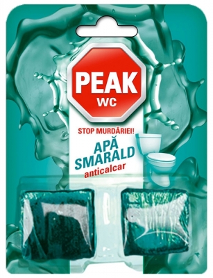Tablete wc anticalcar Apa Smarald pin 50g 2 buc/set Peak