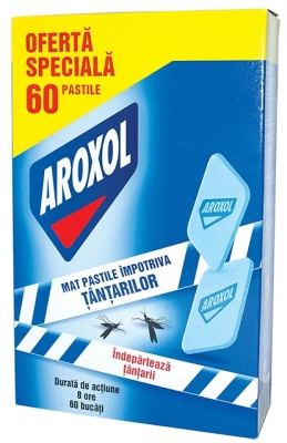 Pastile mat impotriva tantarilor 60 bucati/cutie Aroxol