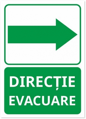Indicator Directie de evacuare dreapta, 148x210mm