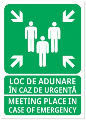Indicator Loc de adunare in caz de urgenta, 105x148mm
