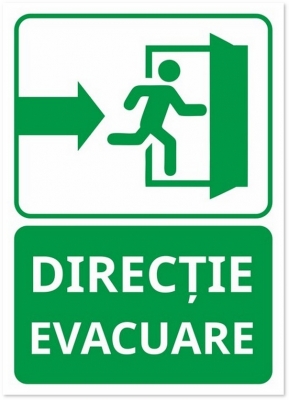 Indicator Usa de evacuare dreapta,105x148mm