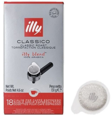 Capsule cafea Espresso, Illy, classico, sistem E.S.E, 18 capsule