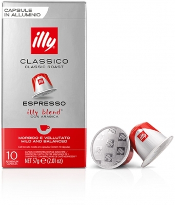 Capsule cafea Illy, compatibile Nespresso, Espresso Classico, 10 capsule