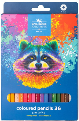Creioane colorate KOH-I-NOOR, Raton, 36 culori/set