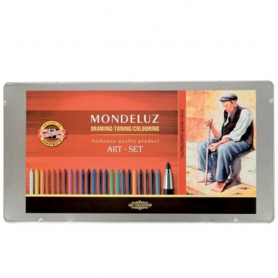 Set Aquarell Mondeluz, cutie metal, 32 piese/set Koh-I-Noor