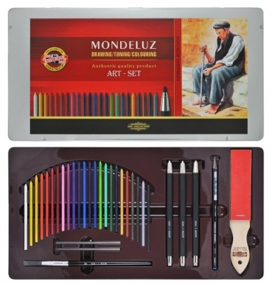 Set Aquarell Mondeluz, cutie metal, 32 piese/set Koh-I-Noor