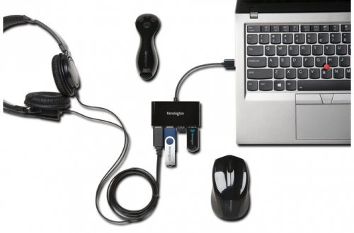 Hub cu 4 porturi USB 2.0 Kensington
